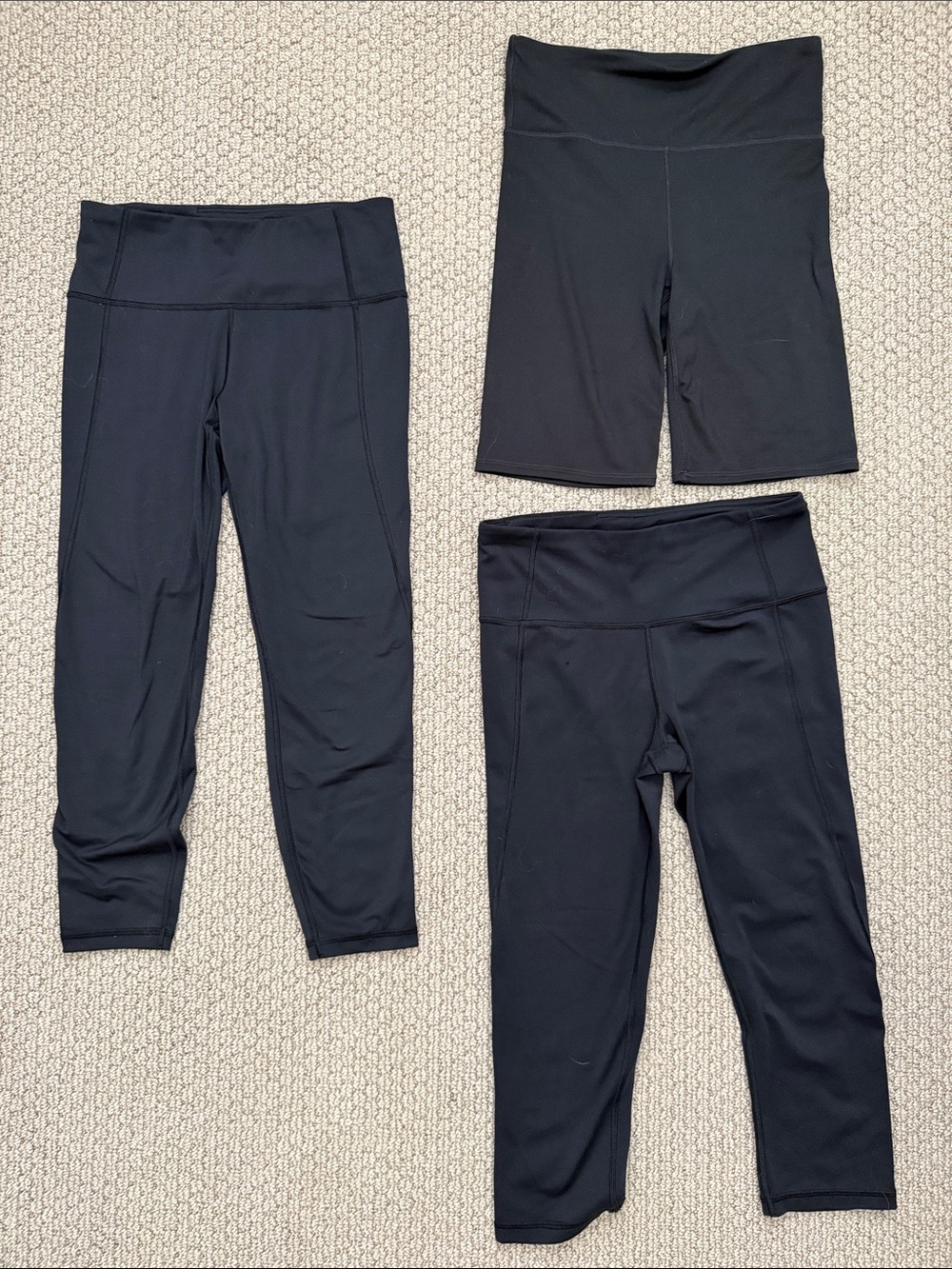GAP | Set of 3: Black Active Leggings & Bike Shorts Set